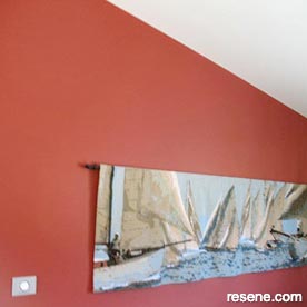 Red feature wall