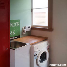 Green laundry room