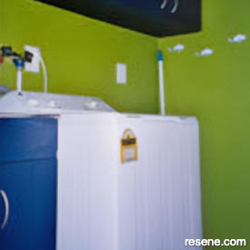 Green laundry room