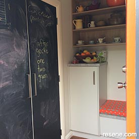 Blackboard laundry doors