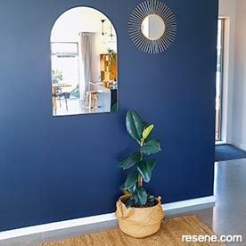 Blue feature wall