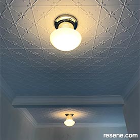 Pressed tin ceiling