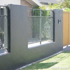 Black painted fence