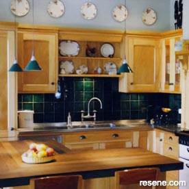 Light blue kitchen