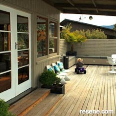 Neutral home exterior and deck