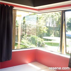 Red and black lounge