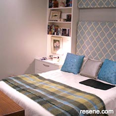 Olive grey master bedroom