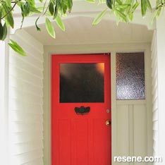 Bold red doorway