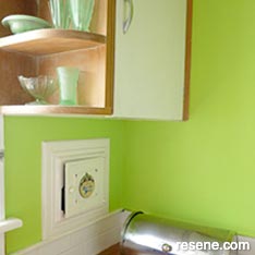 Green art deco kitchen