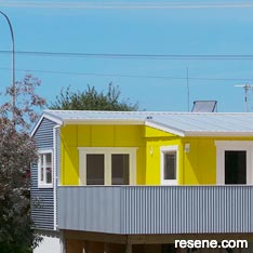 Yellow and white home exterior