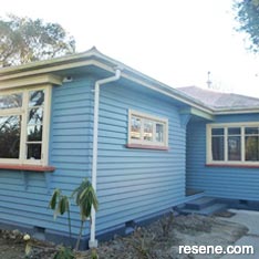 Light blue home exterior