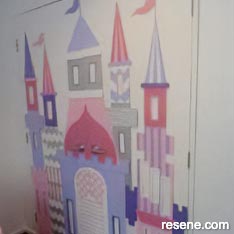 Princess castle mural - girls room