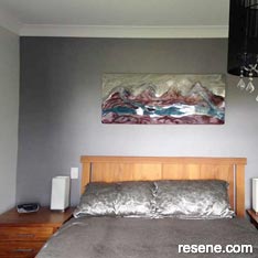 Metallic silver bedroom