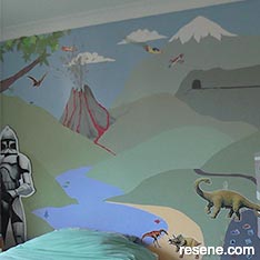 Kids bedroom - painted mural