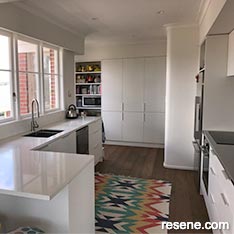 A simple white kitchen