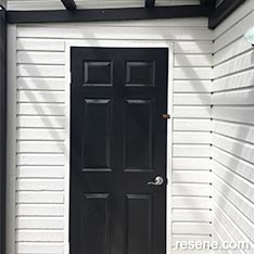 Black and white home entry