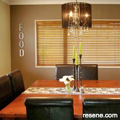 Brown dining room