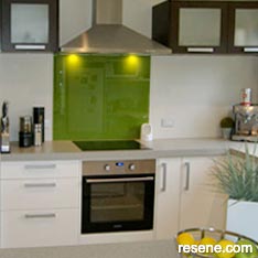 White and green kitchen