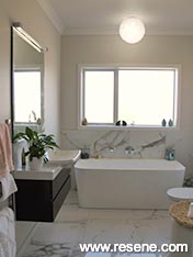 Modern white bathroom design