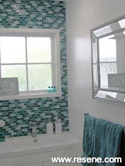 White and tile bathroom