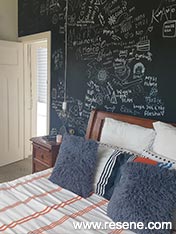Blackboard paint bedroom