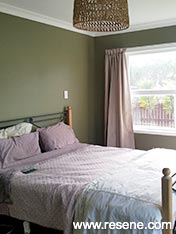Nature themed master bedroom