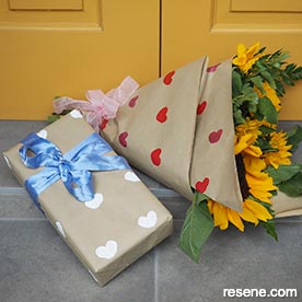 Valentines heart wrapping paper