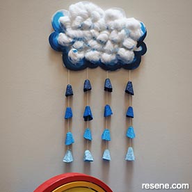 DIY rain cloud for kids