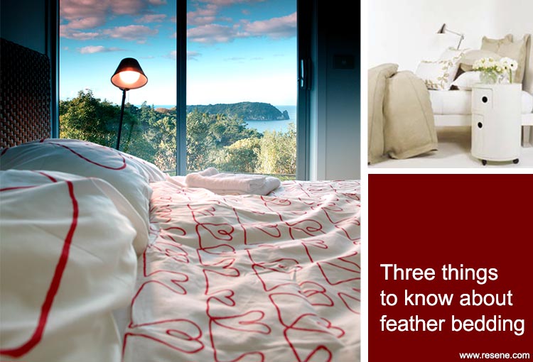 Sheets and things about feather bedding