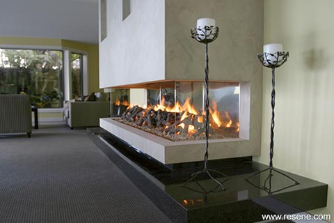Contemporary fireplace