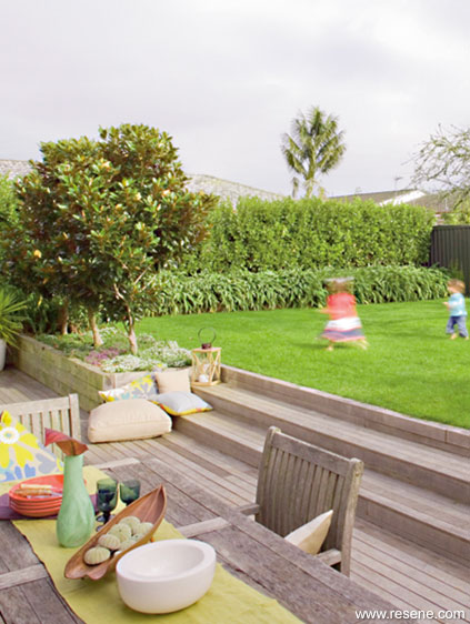 Outdoor garden and play place