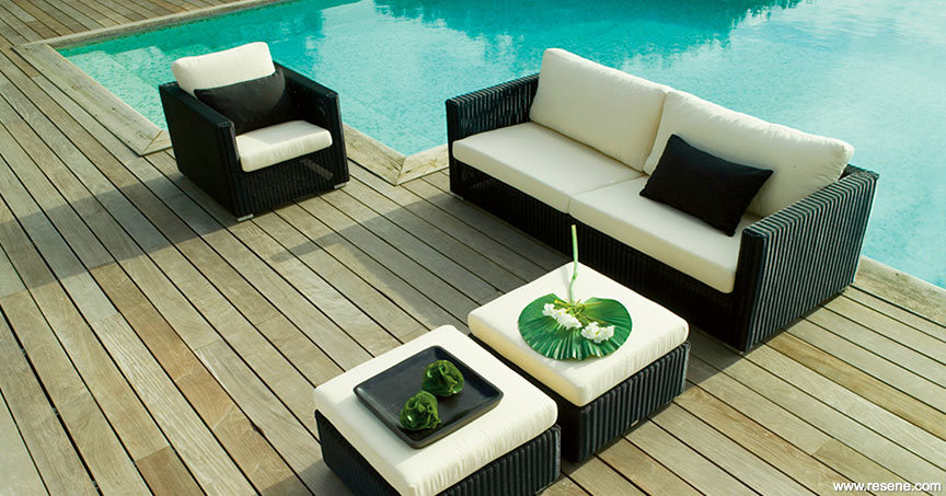 Water repellent outdoor furniture