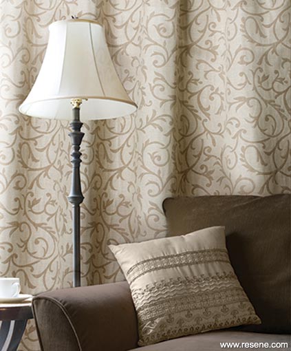 Classically woven curtain design
