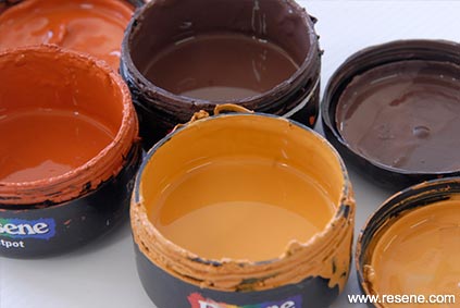 Rust coloured paints