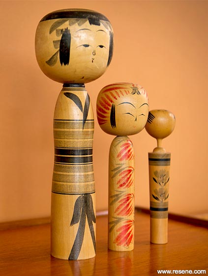 Japanese wooden dolls