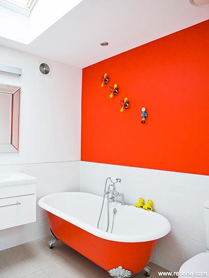 Red feature wall