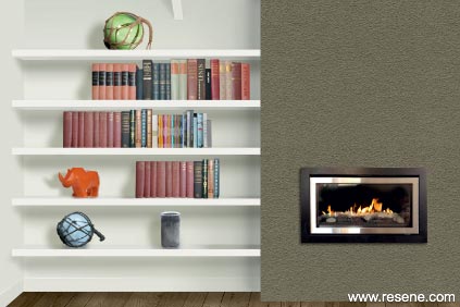 Textured fireplace design