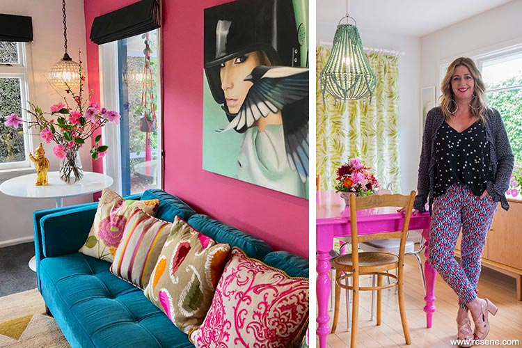 Bright lounge and dining room colours