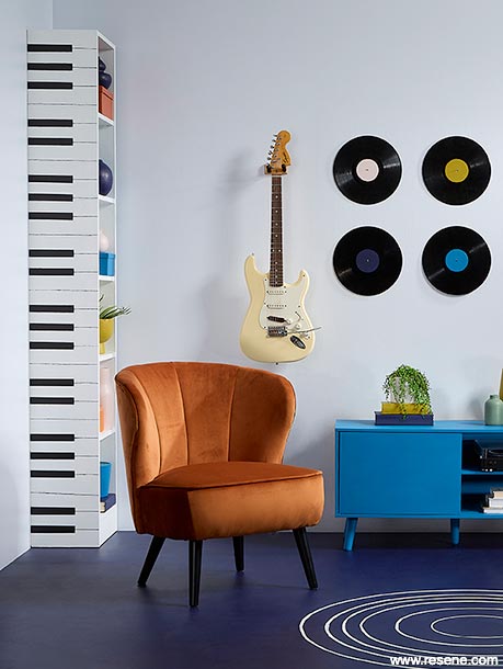 Music room with storage for instruments