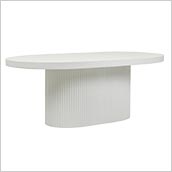 Ossa Ribbed Oval Dining Table