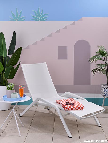 A Palm Springs inspired mural