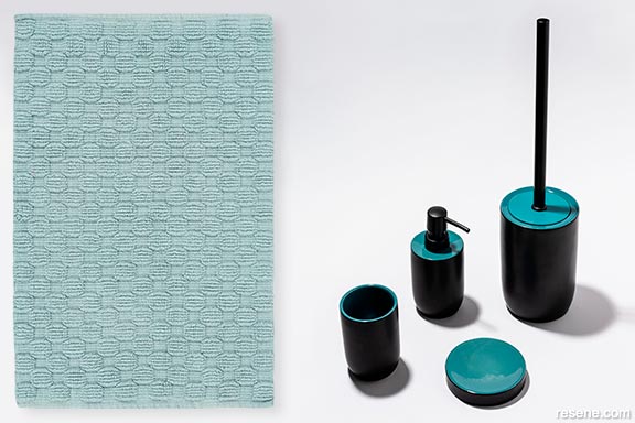 Co-ordinated bathroomware from the Resene Living range