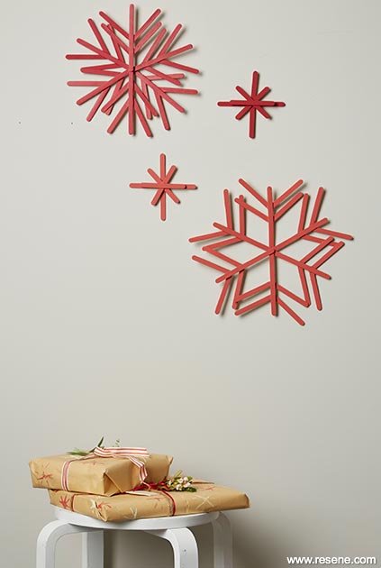 Make snowflake decorations