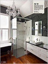 Classic black and white bathroom with a sumptuous feel