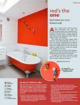 Resene Bright Red colour makes for a fun feature wall