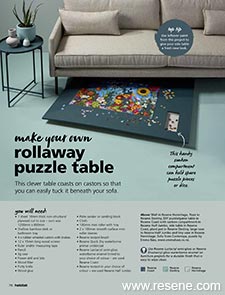Make your own rollaway puzzle table