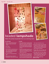 Make a pretty lampshade in six easy step by step instructions