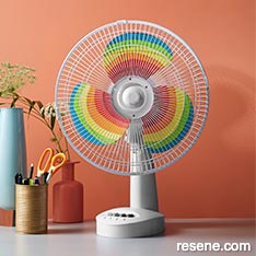 Paint a rainbow fan