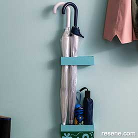 Wall mounted umbrella holder