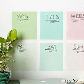 Write on wall planner